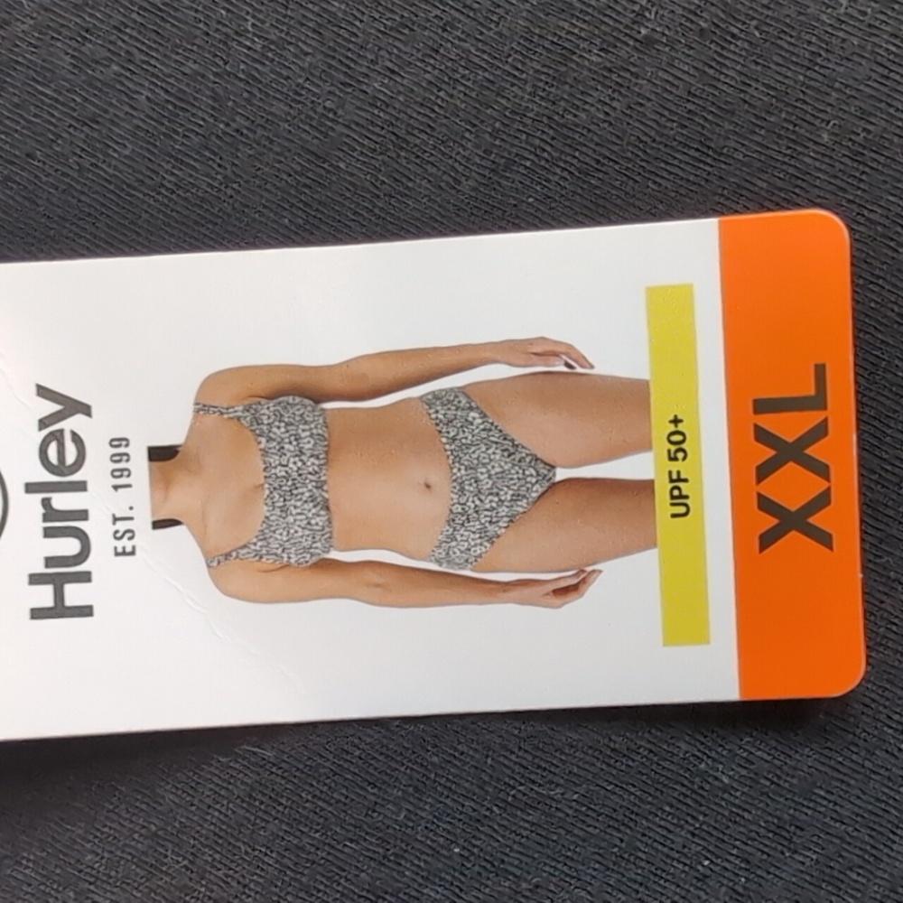 Hurley Black and White Patterned Women's Bikini Set